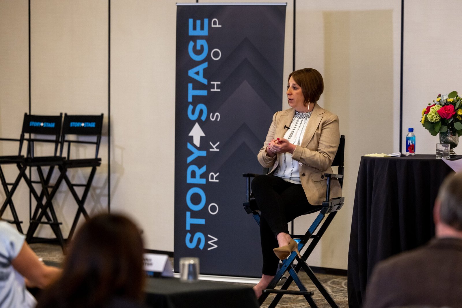 Jenni Robbins speaking at a workshop